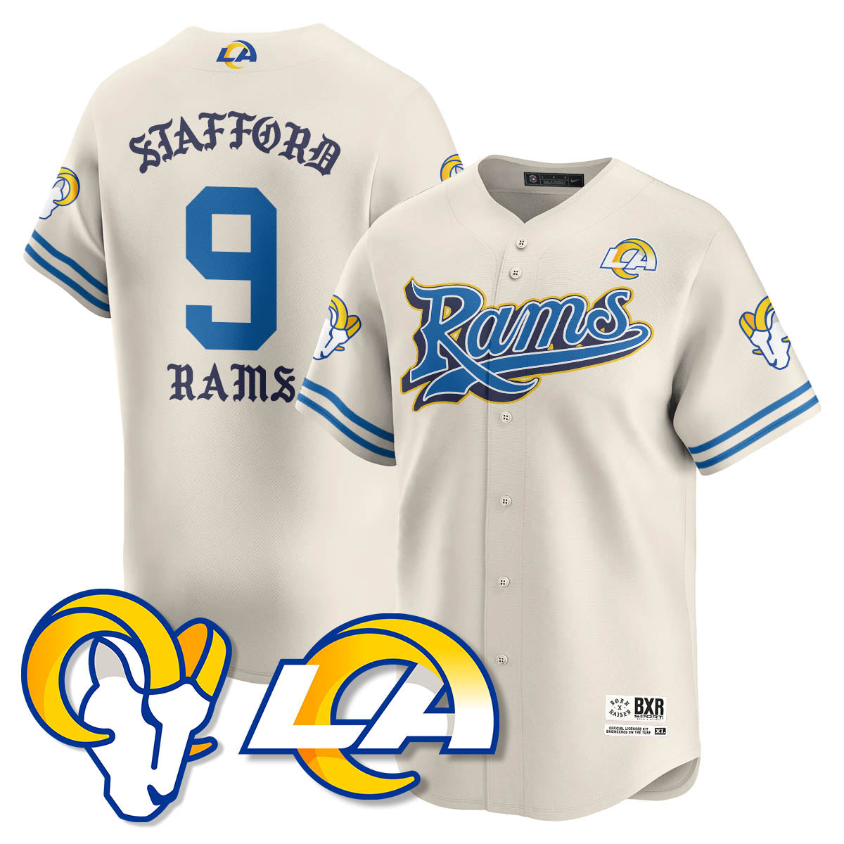 LAR Born x Raised Baseball Jersey - Stitched
