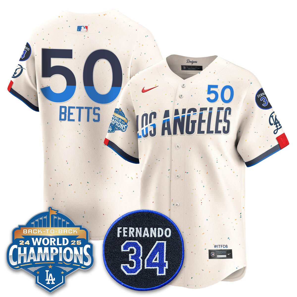 LAD 2025 Back To Back Champions Jersey - Stitched