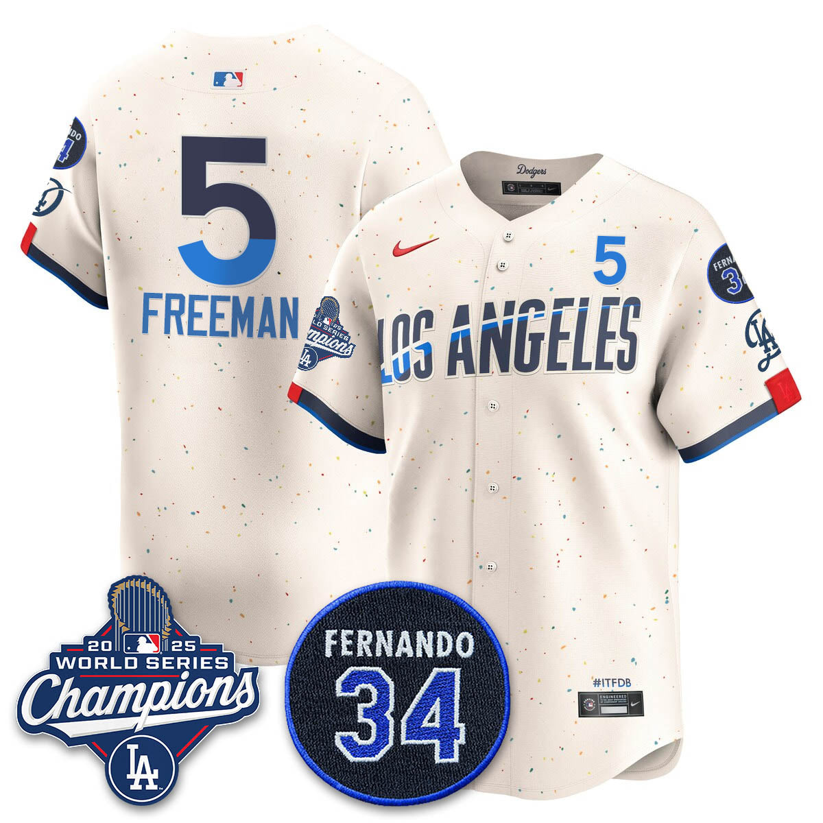 LAD 2025 World Series Champions Jersey - Stitched