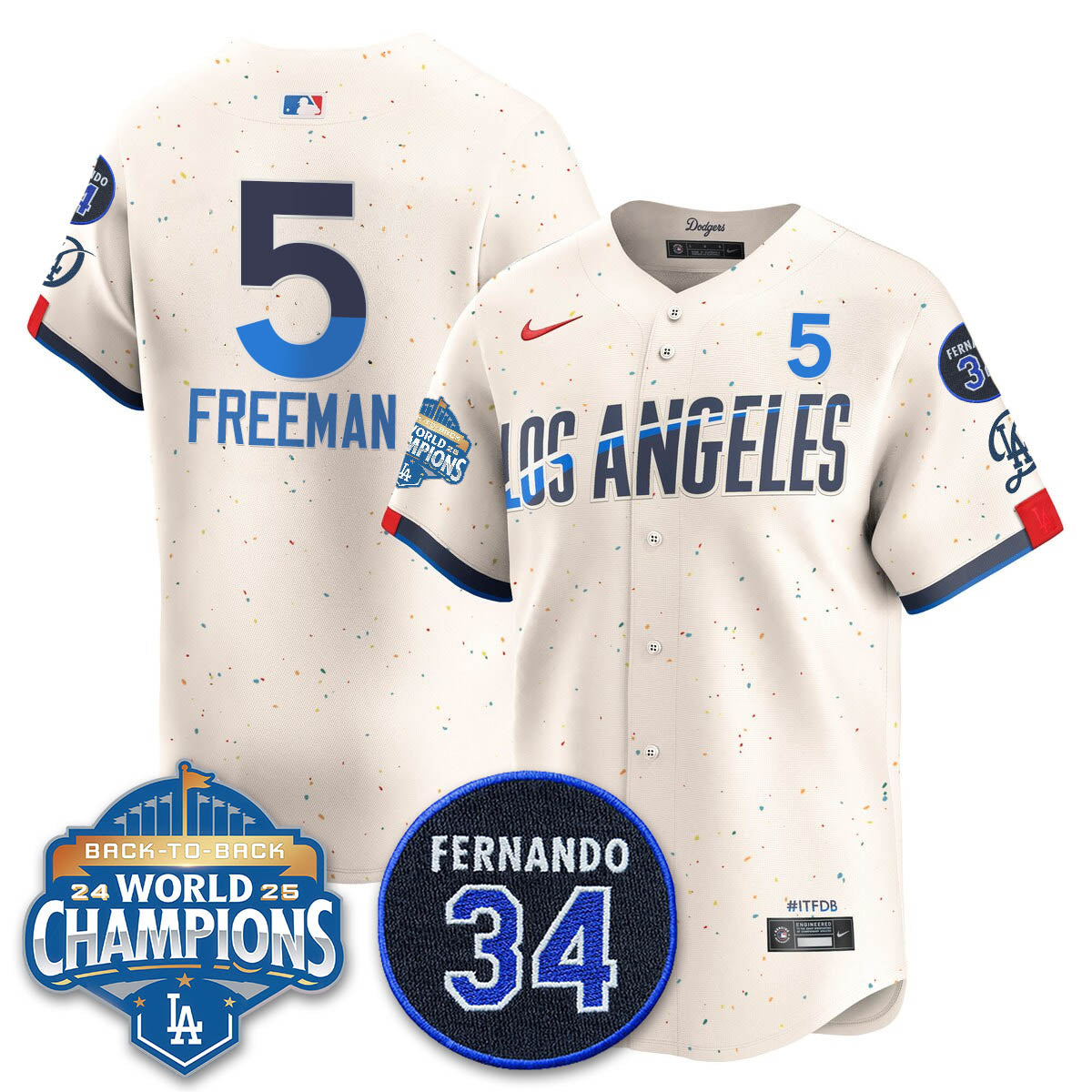 LAD 2025 Back To Back Champions Jersey - Stitched