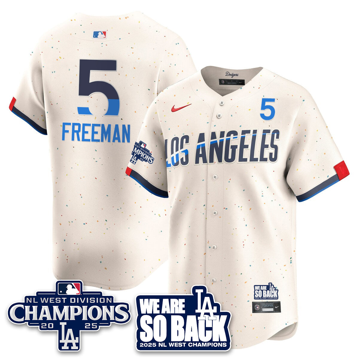 LAD 2025 NL West Division Champions Jersey - Stitched