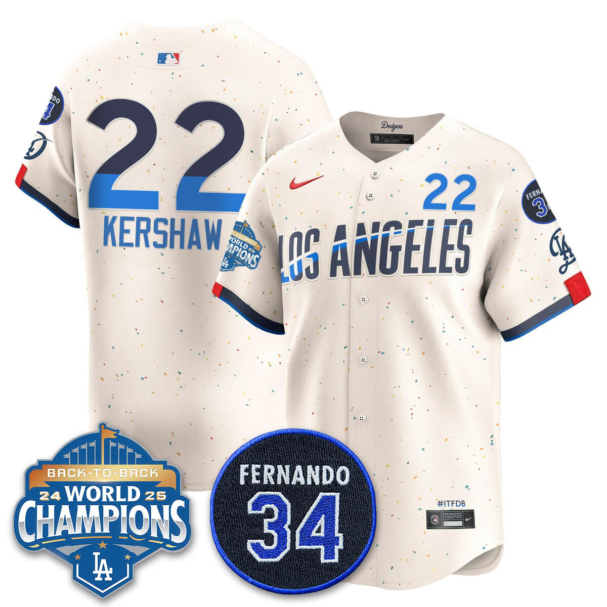 LAD 2025 Back To Back Champions Jersey - Stitched