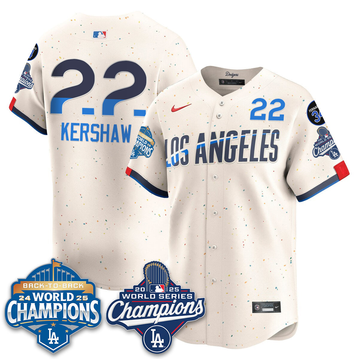 LAD 2025 World Series Champions Jersey - Stitched N2