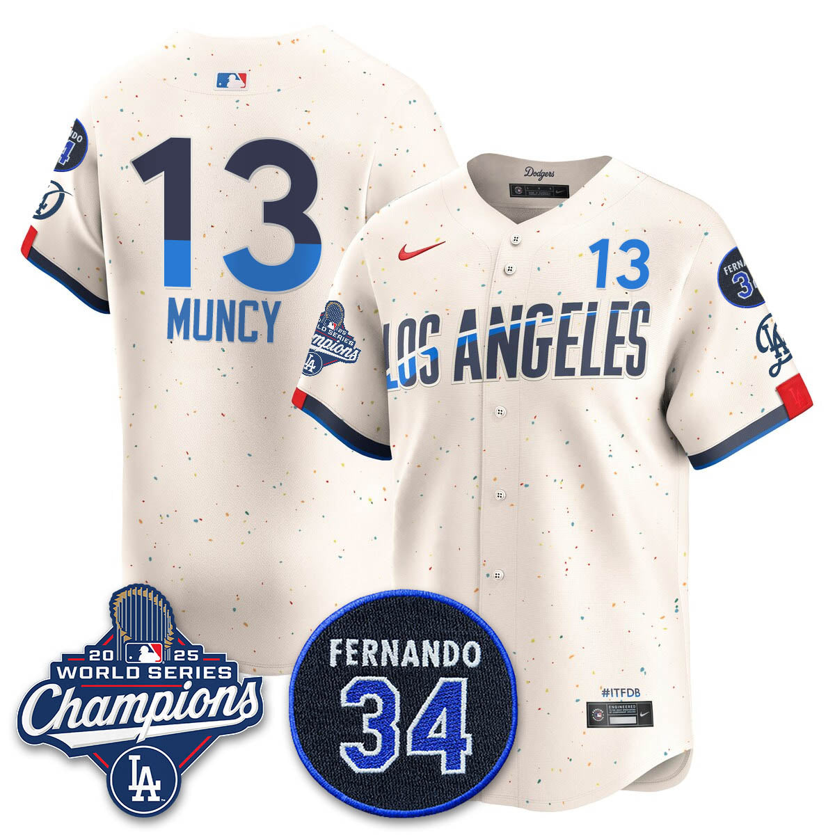 LAD 2025 World Series Champions Jersey - Stitched