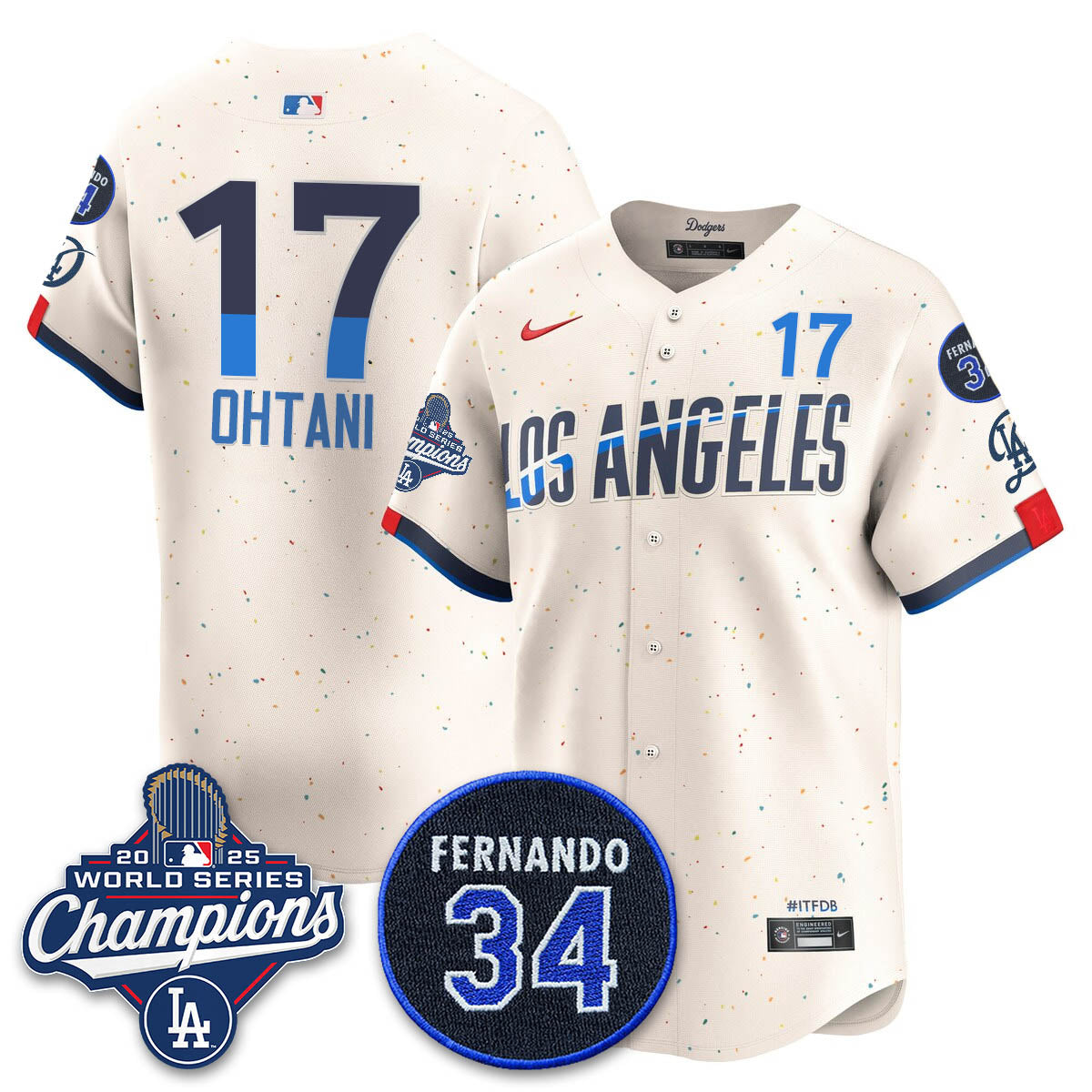 LAD 2025 World Series Champions Jersey - Stitched