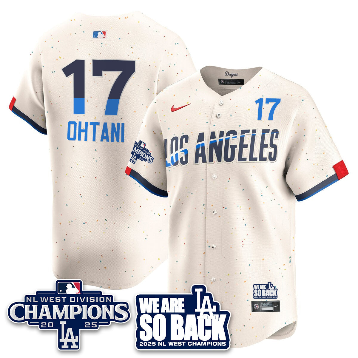 LAD 2025 NL West Division Champions Jersey - Stitched