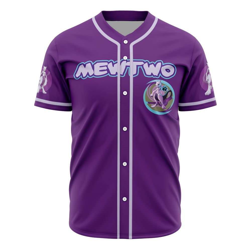 Stylish Purple Mewtwo Baseball Jersey - Premium Fan Apparel For Men &amp; Women