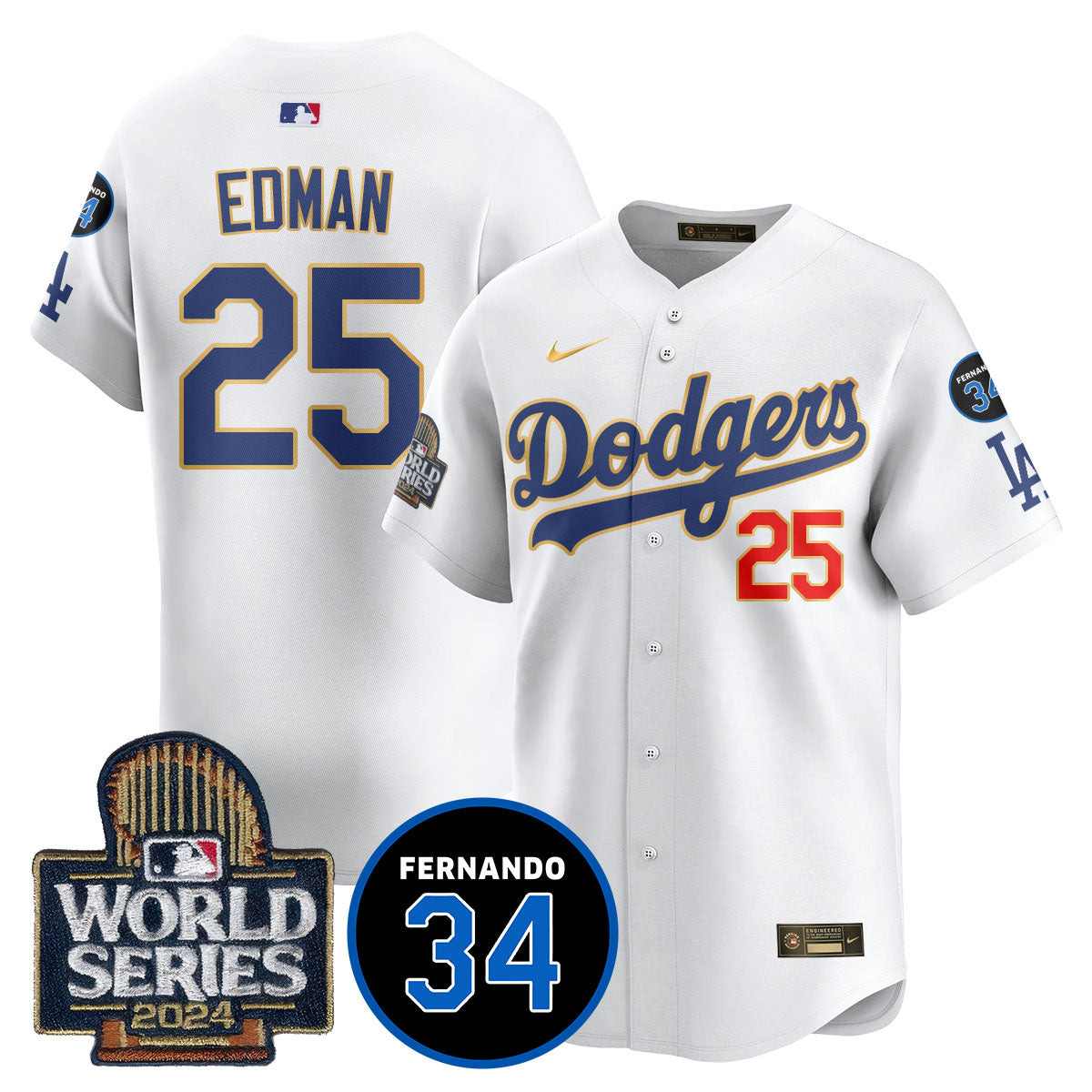 Dodgers Fernando Valenzuela Memorial Jersey - Stitched