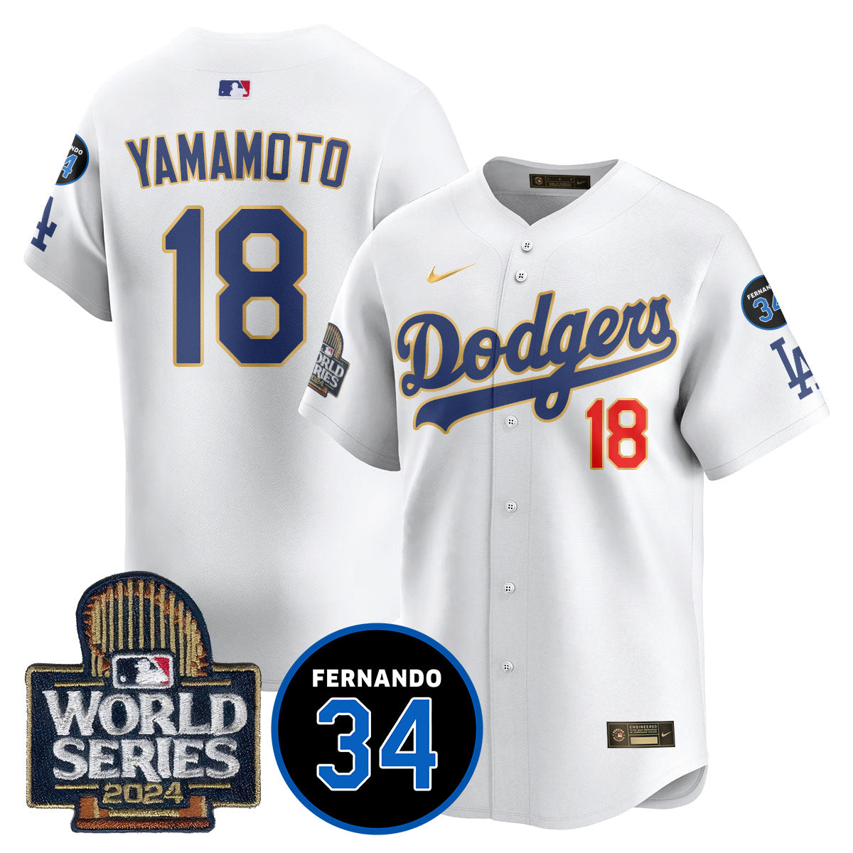Dodgers Fernando Valenzuela Memorial Jersey - Stitched