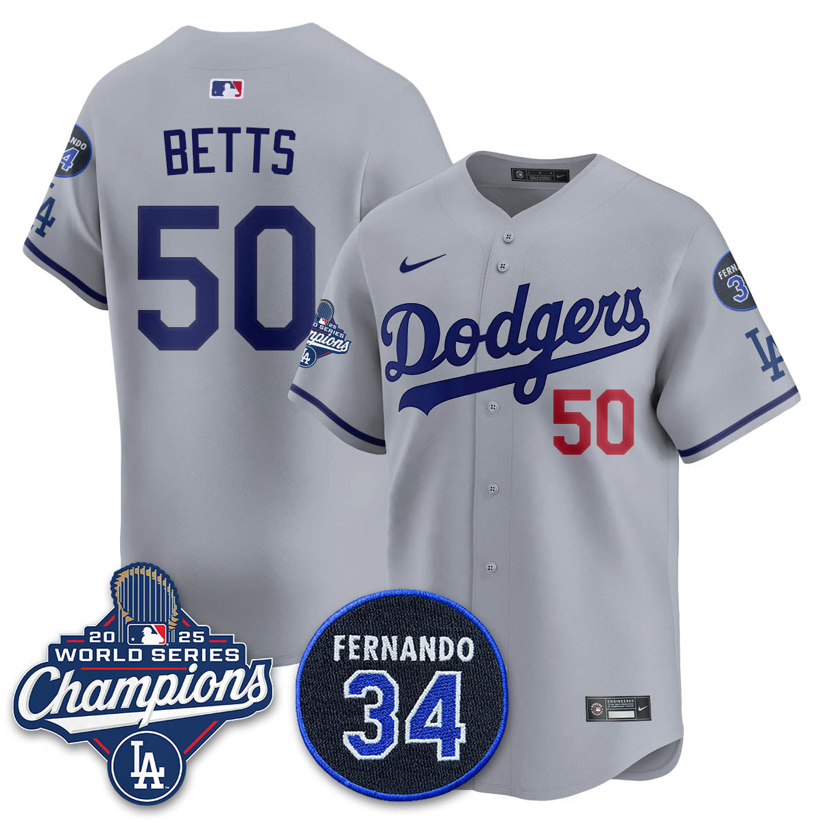 LAD 2025 World Series Champions Jersey - Stitched