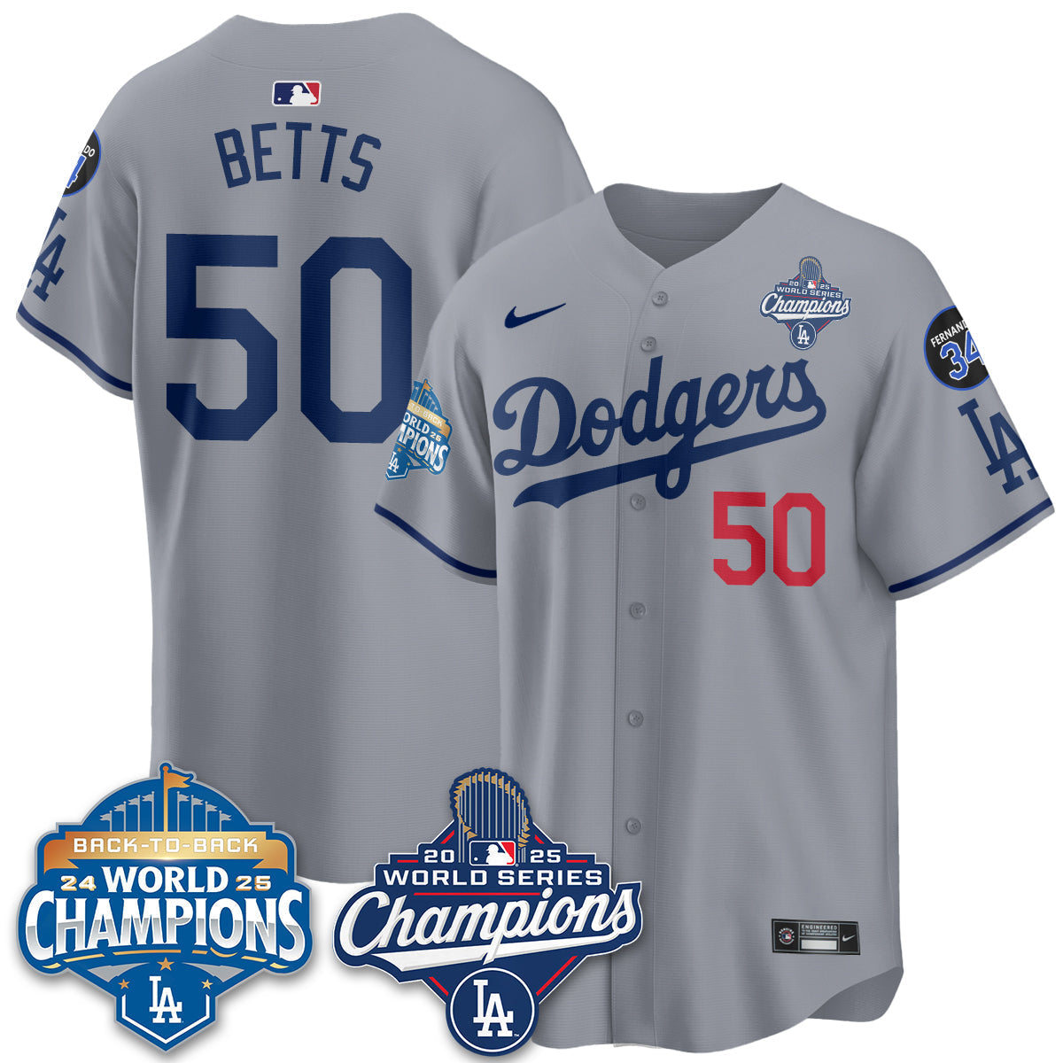 LAD 2025 World Series Champions Jersey - Stitched N2