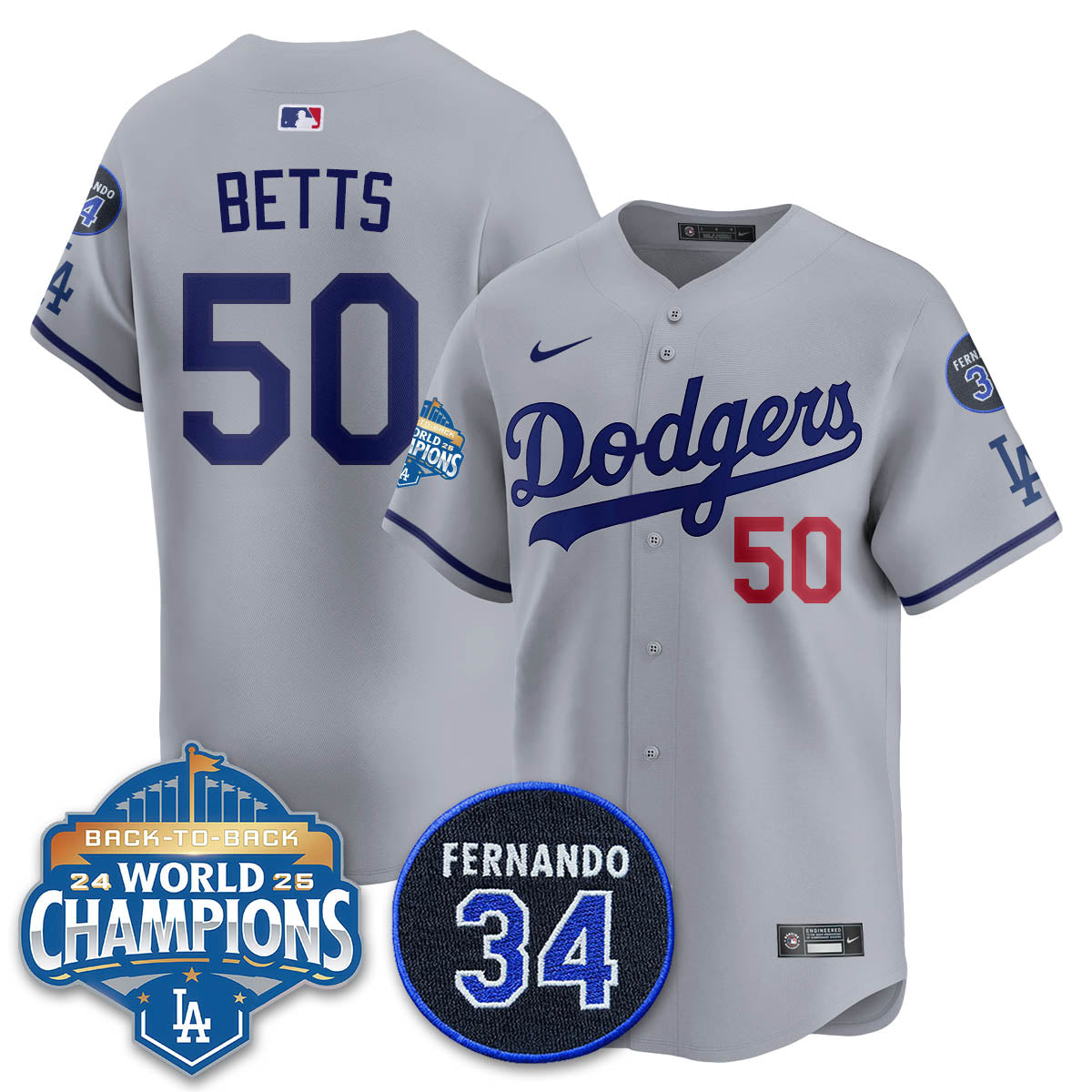 LAD 2025 Back To Back Champions Jersey - Stitched