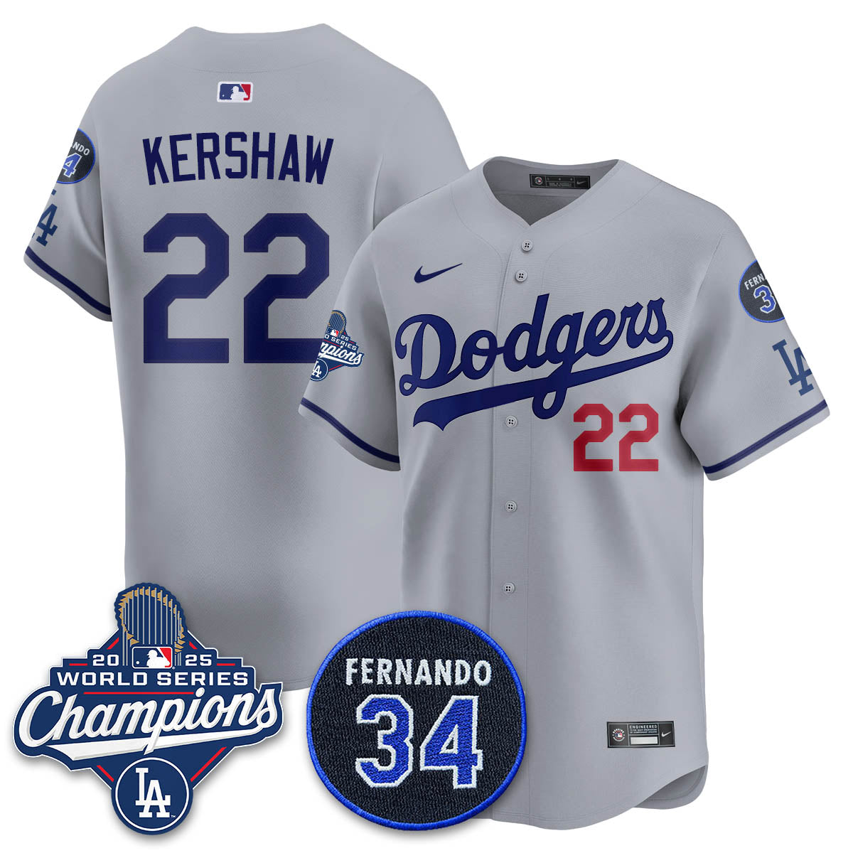 LAD 2025 World Series Champions Jersey - Stitched