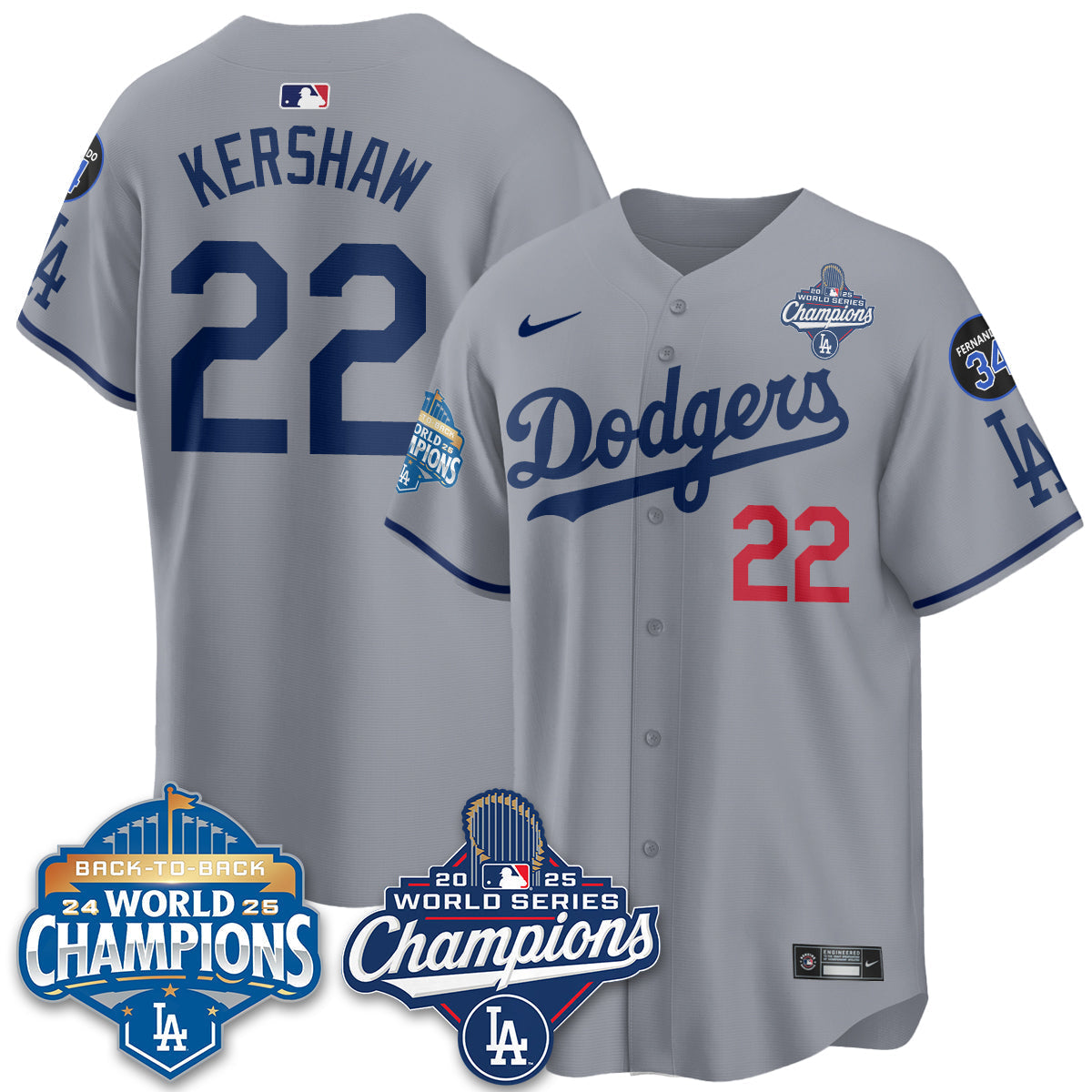 LAD 2025 World Series Champions Jersey - Stitched N2