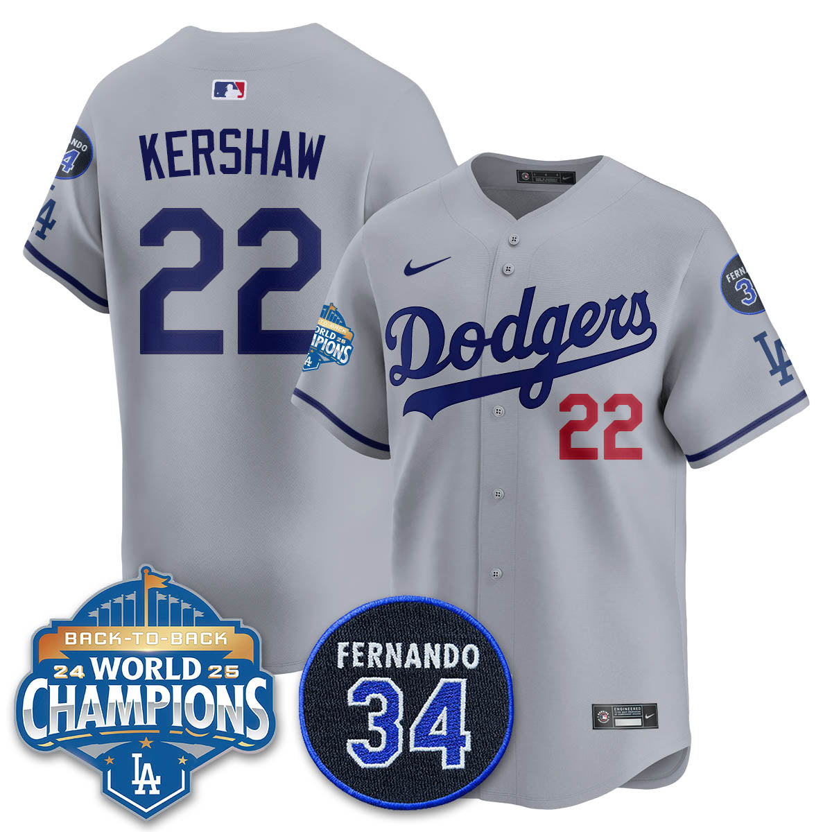 LAD 2025 Back To Back Champions Jersey - Stitched