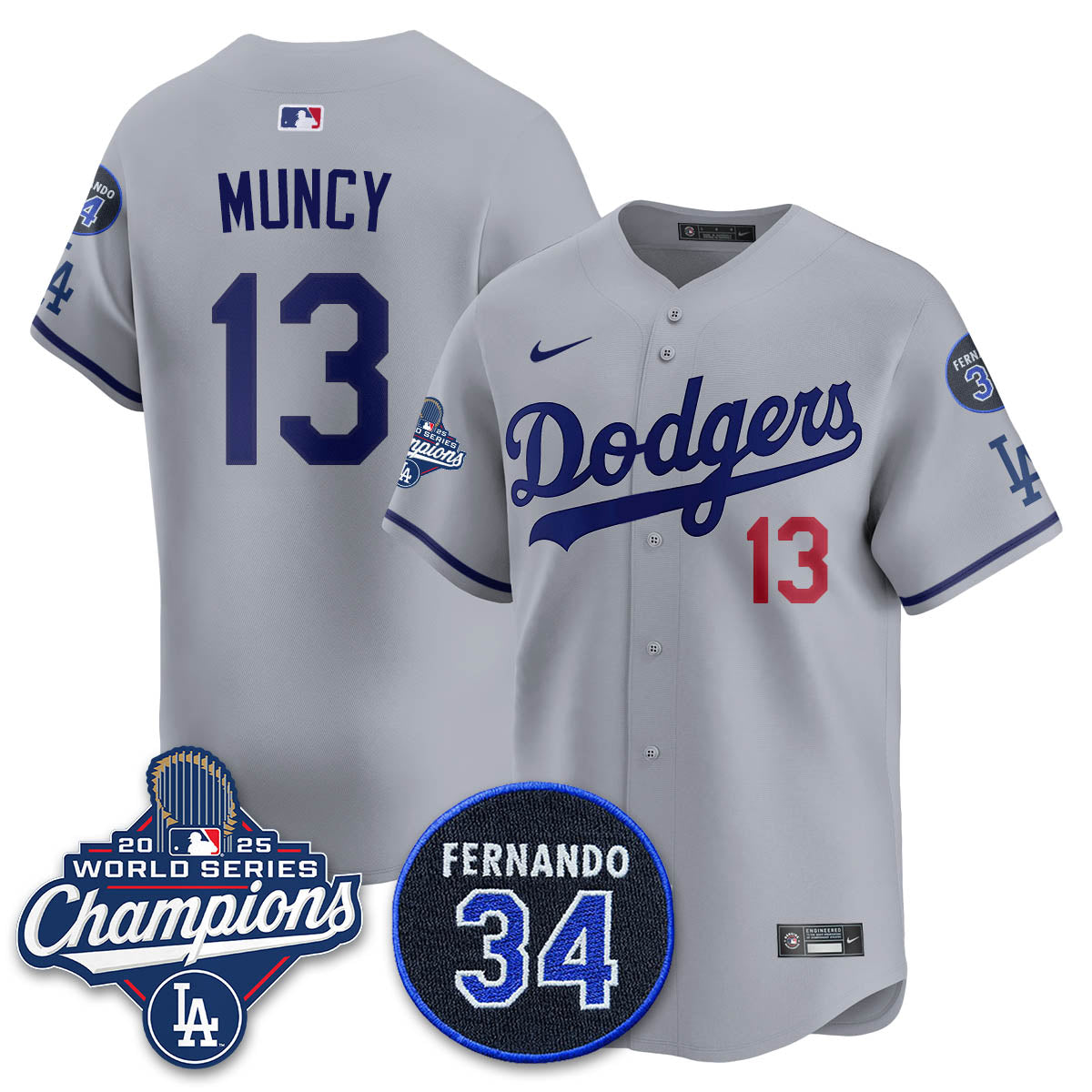 LAD 2025 World Series Champions Jersey - Stitched