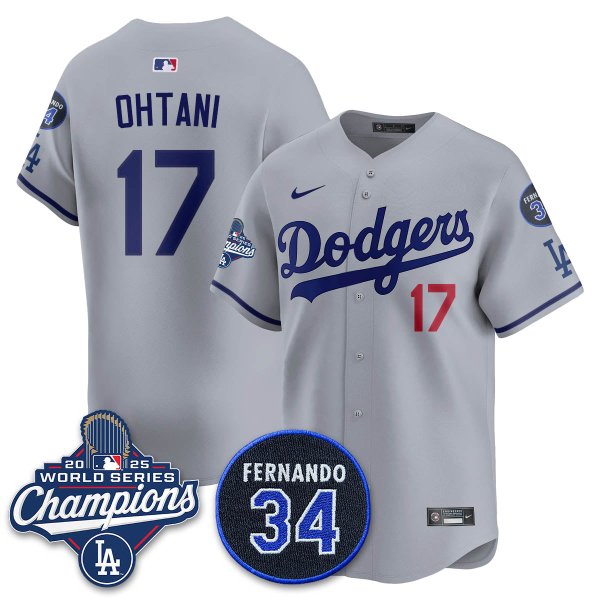 LAD 2025 World Series Champions Jersey - Stitched
