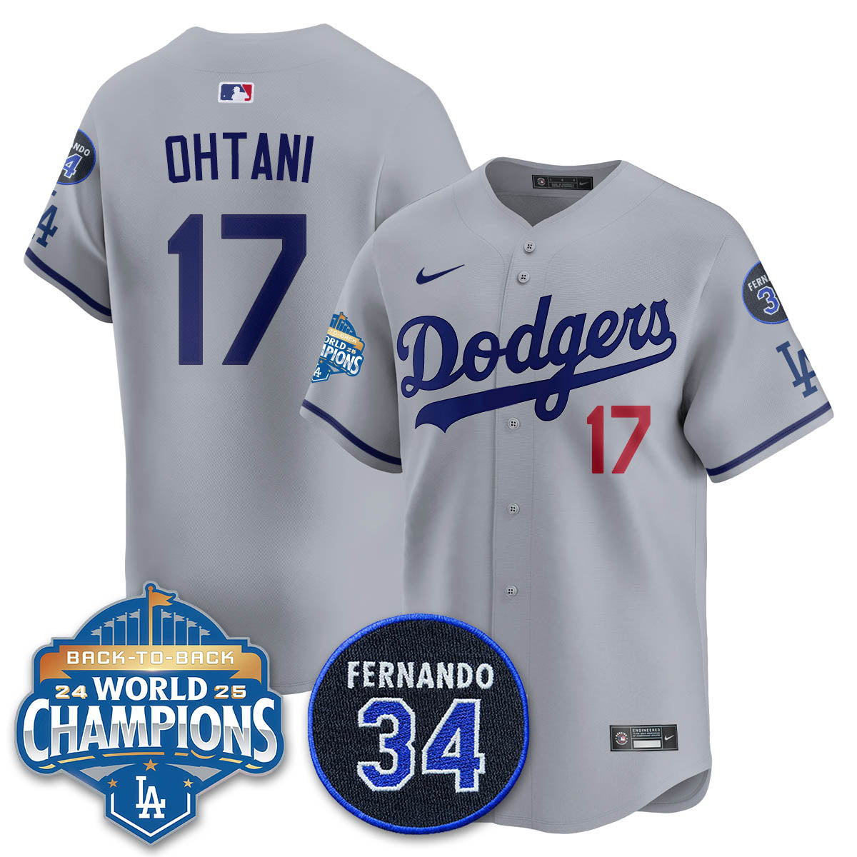 LAD 2025 Back To Back Champions Jersey - Stitched