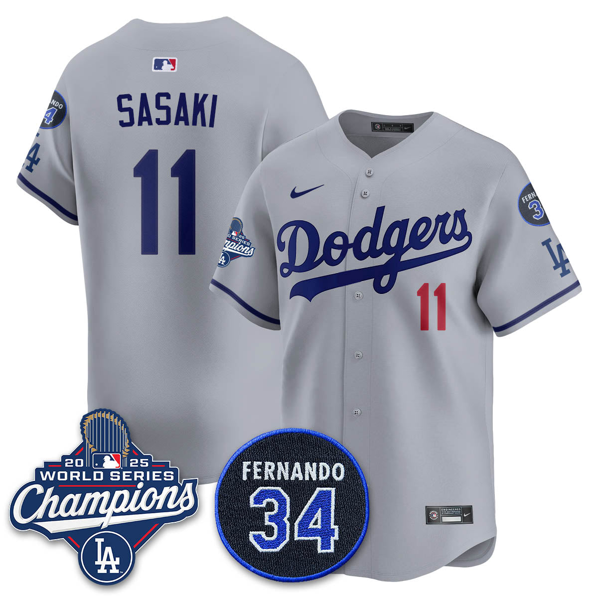 LAD 2025 World Series Champions Jersey - Stitched