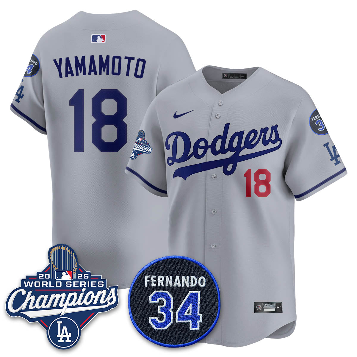 LAD 2025 World Series Champions Jersey - Stitched