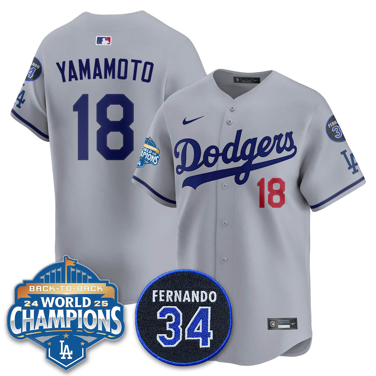 LAD 2025 Back To Back Champions Jersey - Stitched