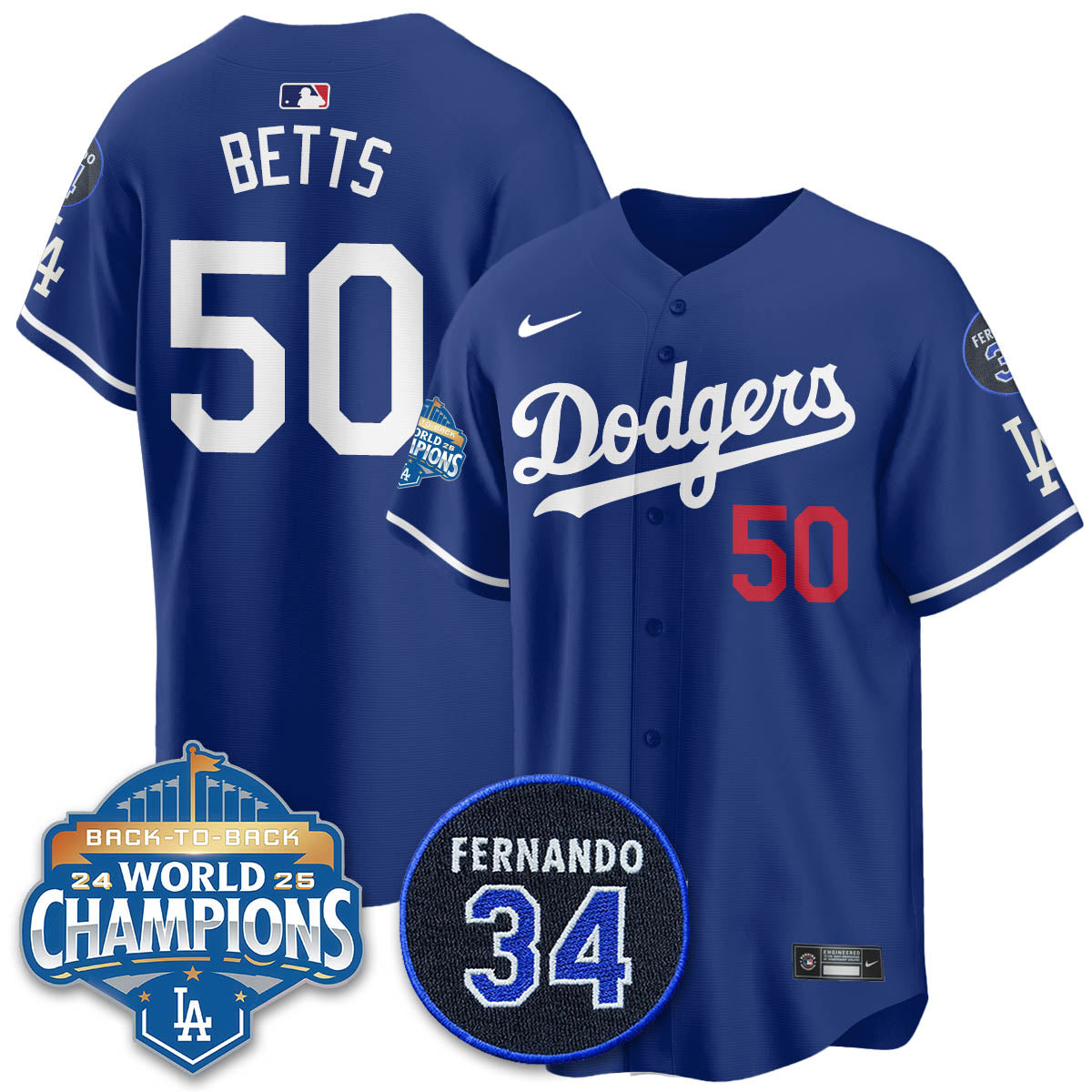 LAD 2025 Back To Back Champions Jersey - Stitched