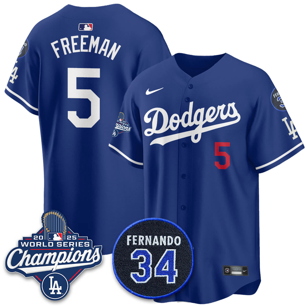 LAD 2025 World Series Champions Jersey - Stitched