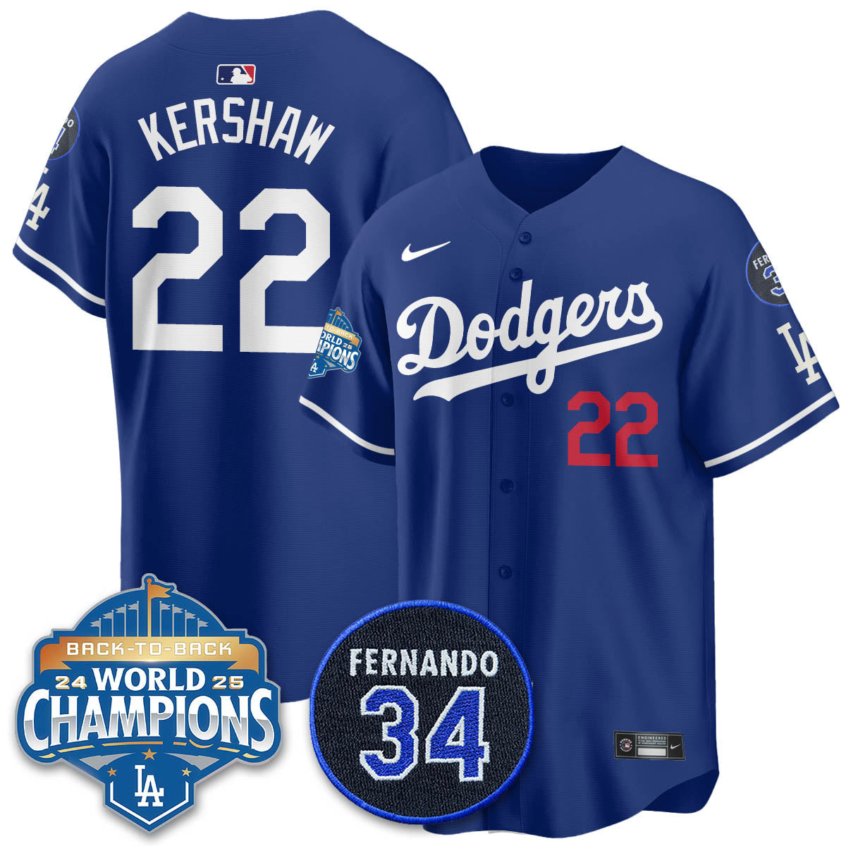 LAD 2025 Back To Back Champions Jersey - Stitched