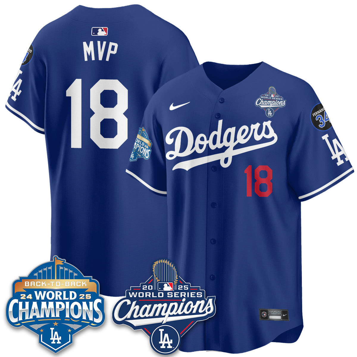 LAD 2025 World Series Champions Jersey - Stitched N2