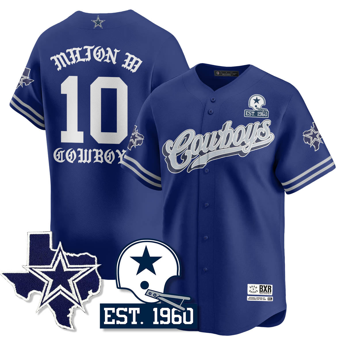 DAL Born x Raised Baseball Jersey - Stitched