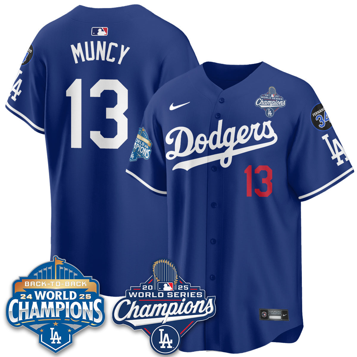 LAD 2025 World Series Champions Jersey - Stitched N2