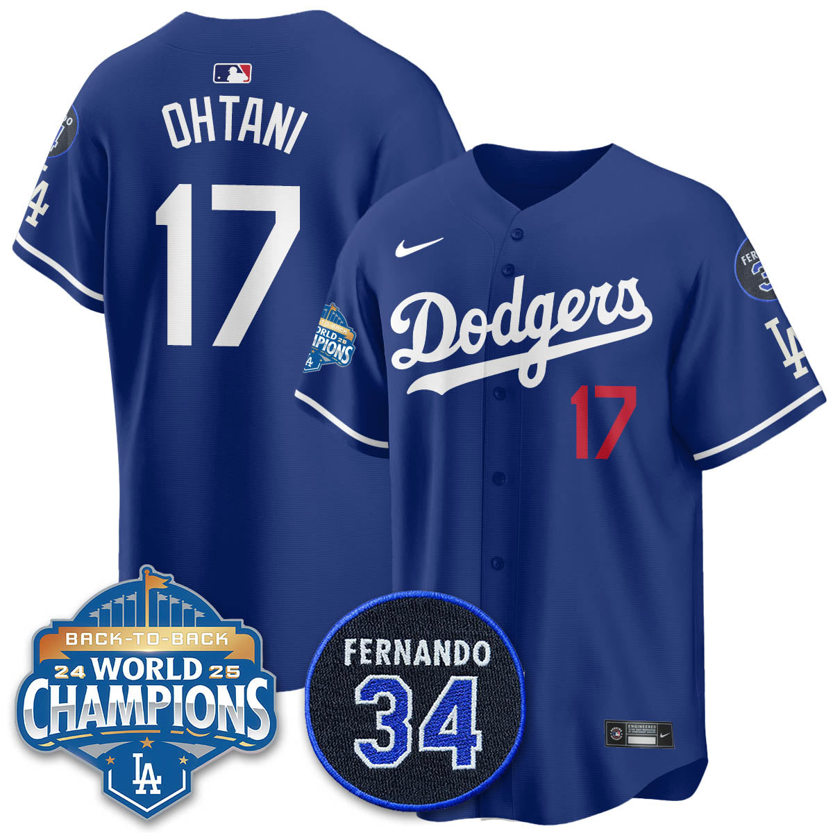 LAD 2025 Back To Back Champions Jersey - Stitched