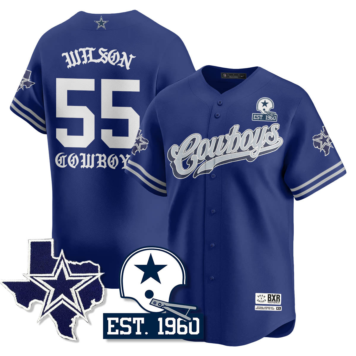 DAL Born x Raised Baseball Jersey - Stitched