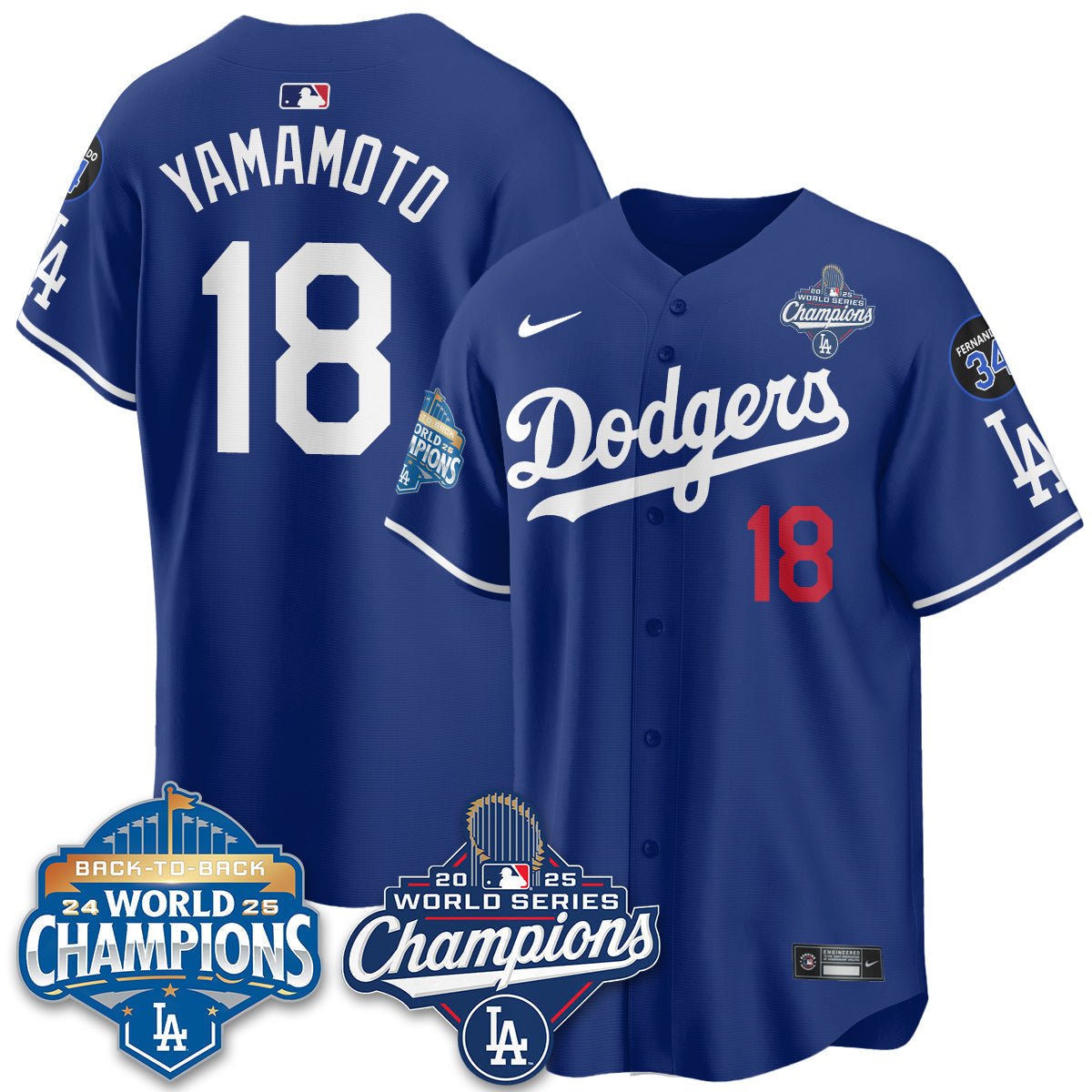 LAD 2025 World Series Champions Jersey - Stitched N2