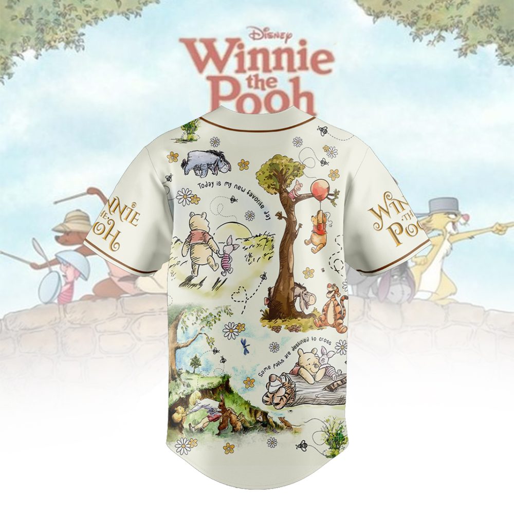 Disney Winnie The Pooh Baseball Jersey – Adorable Cartoon Print For Kids &amp; Adults