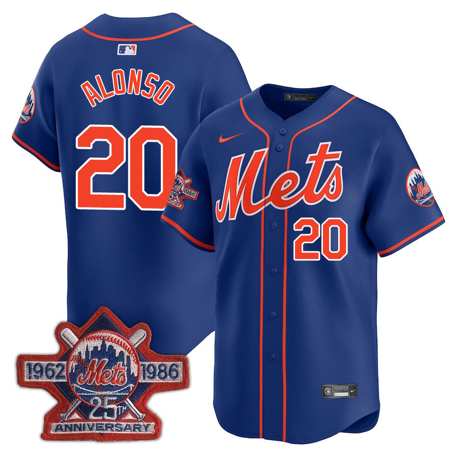 NYM Limited Jersey - 1986 Patch - Stitched
