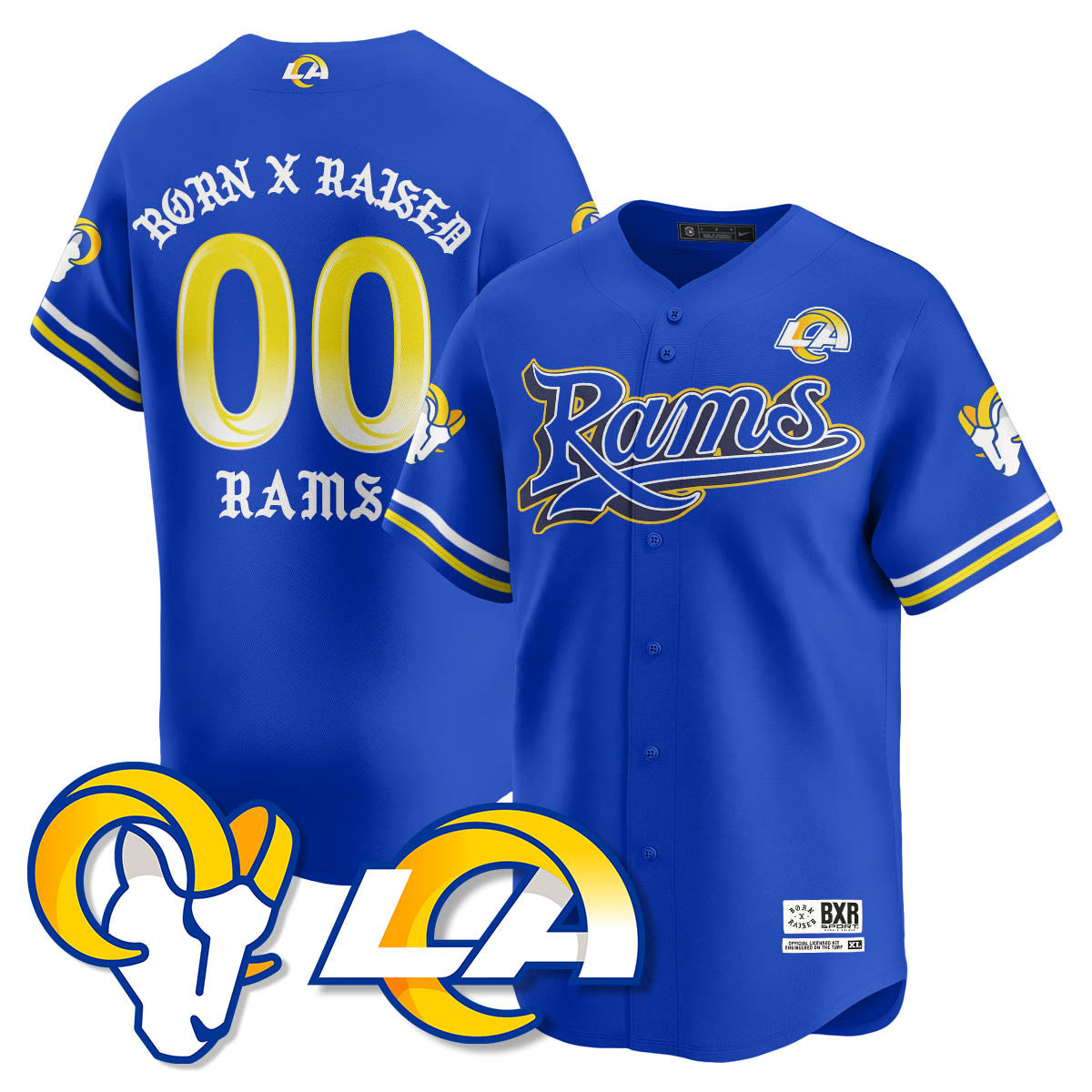 LAR Born x Raised Baseball Jersey - Stitched