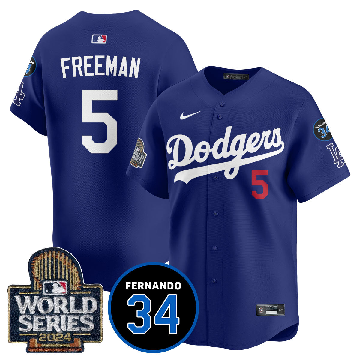 Dodgers Fernando Valenzuela Memorial Jersey - Stitched