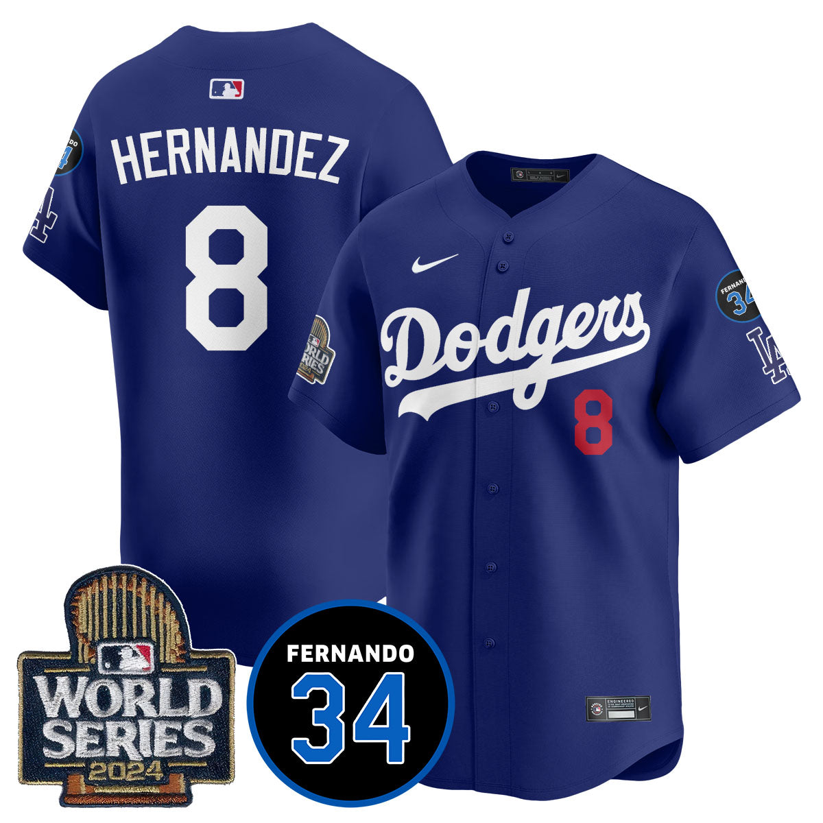 Dodgers Fernando Valenzuela Memorial Jersey - Stitched