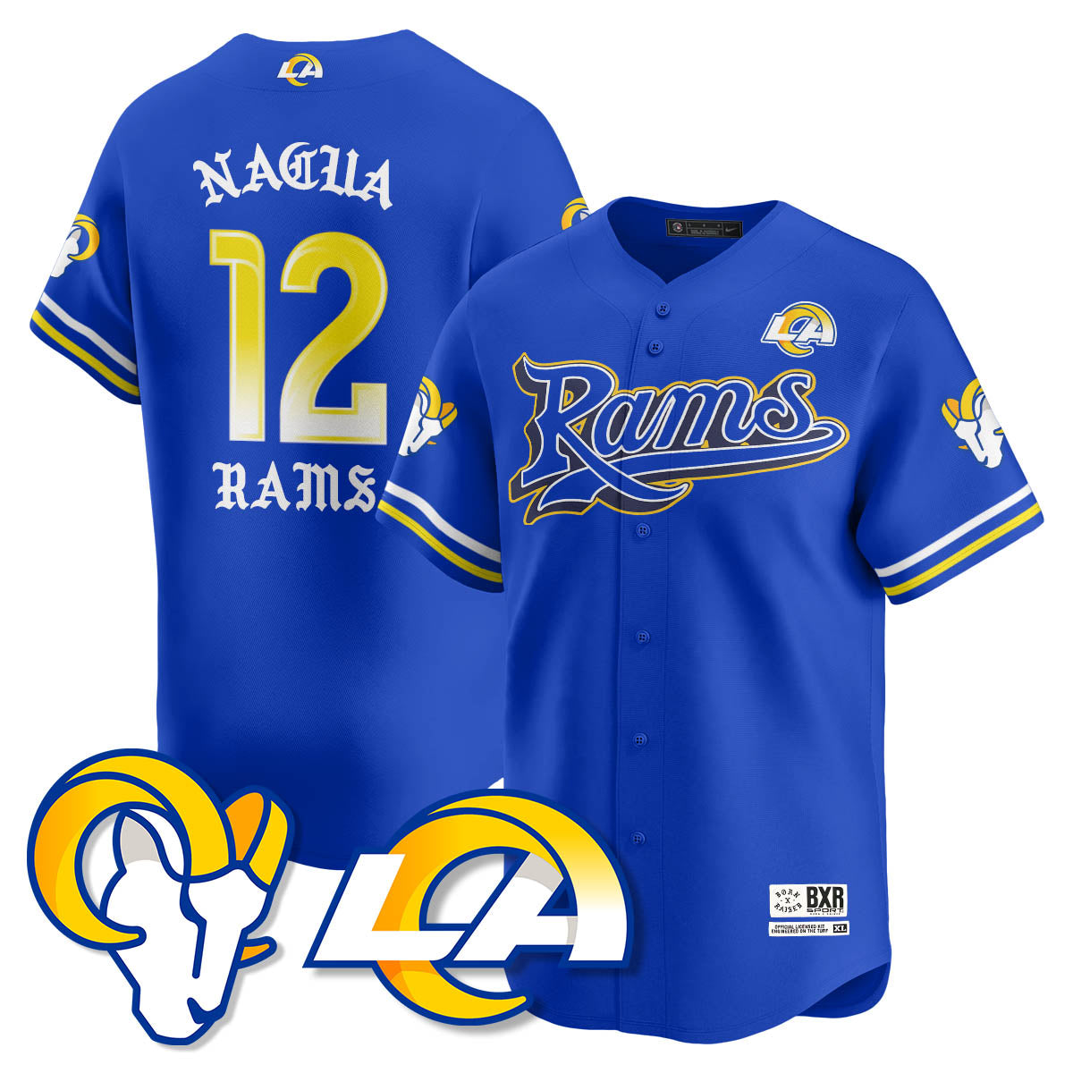 LAR Born x Raised Baseball Jersey - Stitched