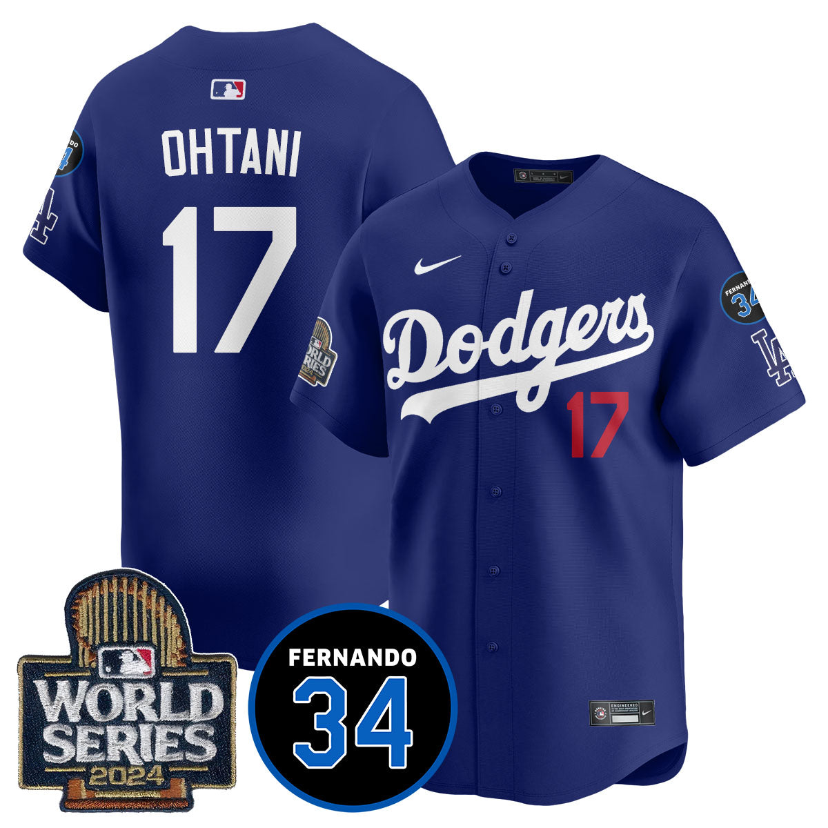 Dodgers Fernando Valenzuela Memorial Jersey - Stitched