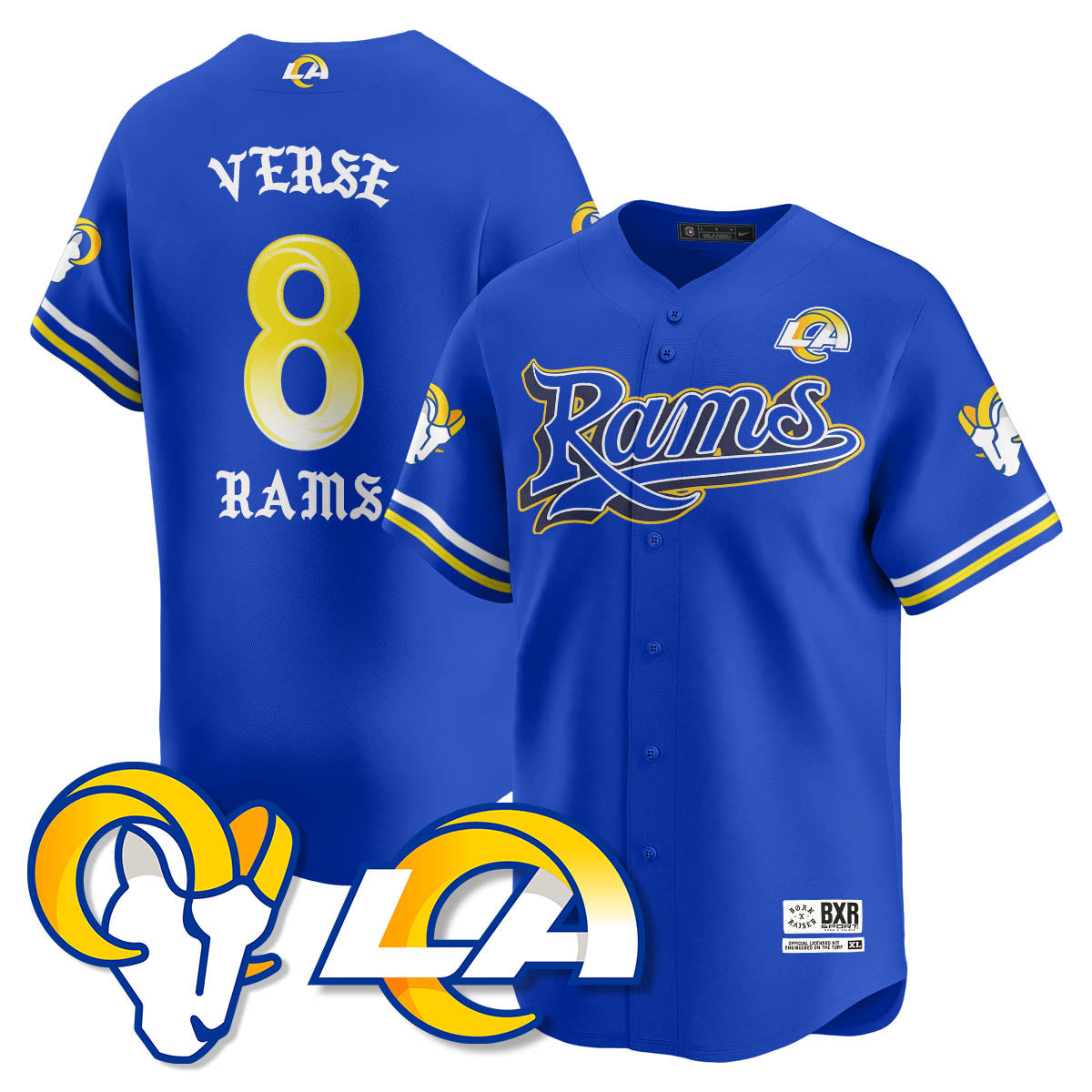 LAR Born x Raised Baseball Jersey - Stitched