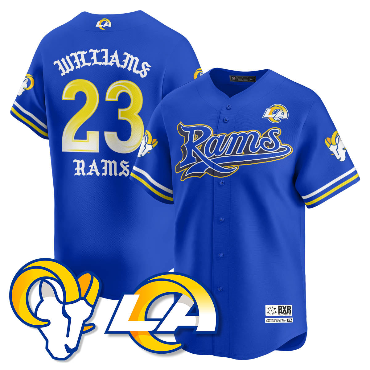 LAR Born x Raised Baseball Jersey - Stitched