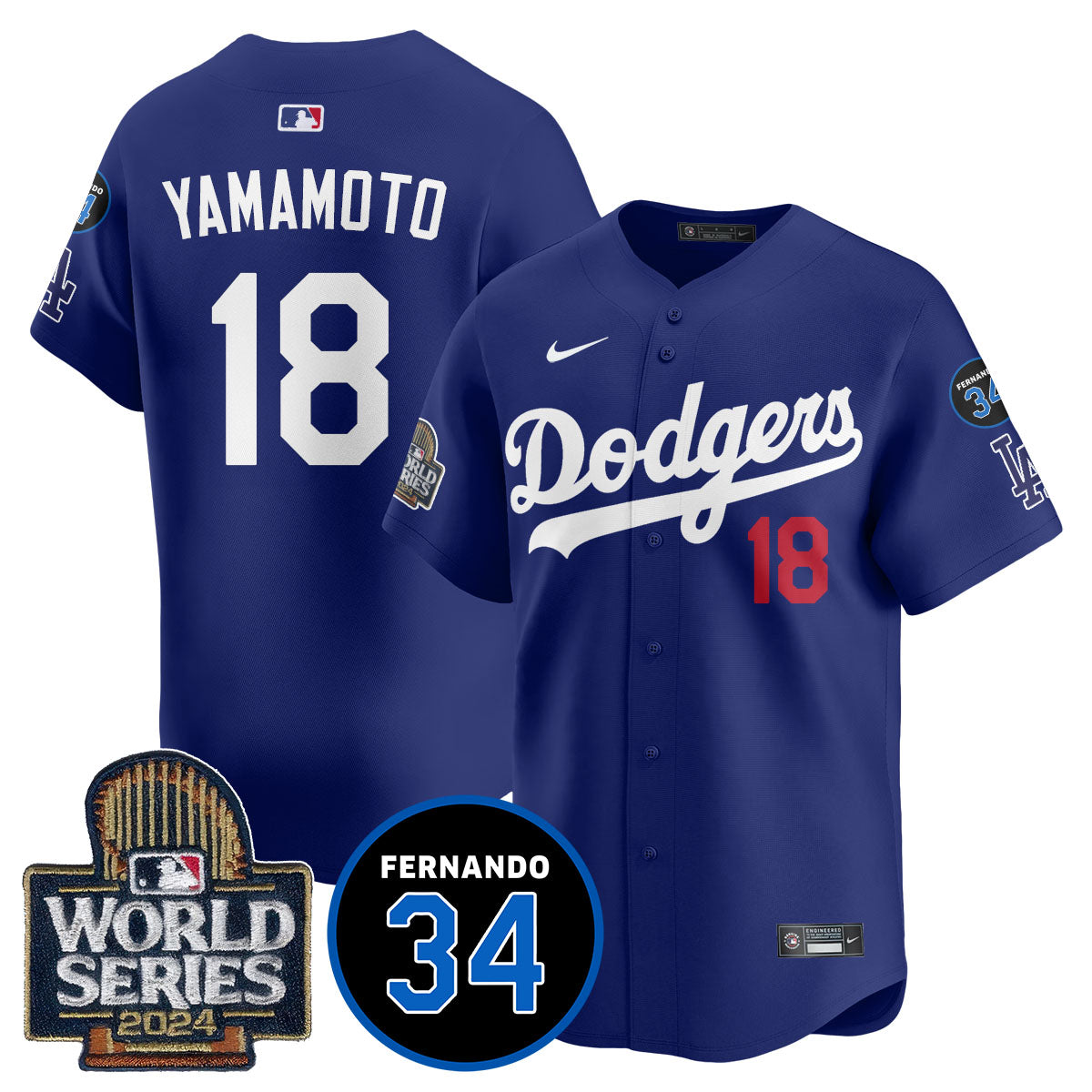 Dodgers Fernando Valenzuela Memorial Jersey - Stitched