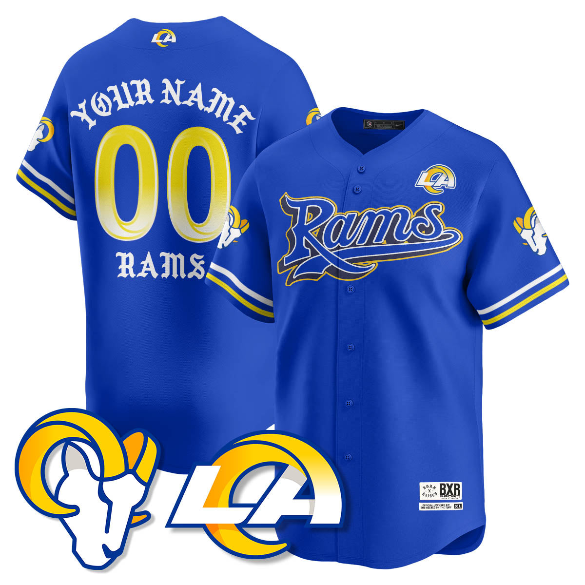 LAR Born x Raised Baseball Jersey - Stitched