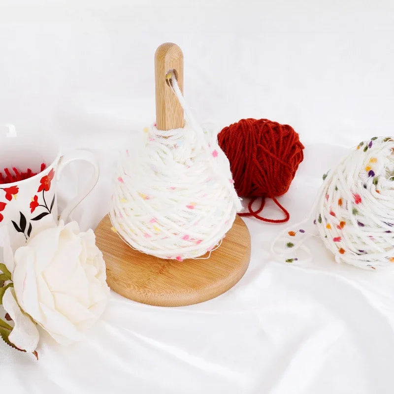 1pc New Convenient Yarn Stand Wooden Yarn Stand Hand Knitting Auxiliary Tool Yarn Storage Stand Winding Device