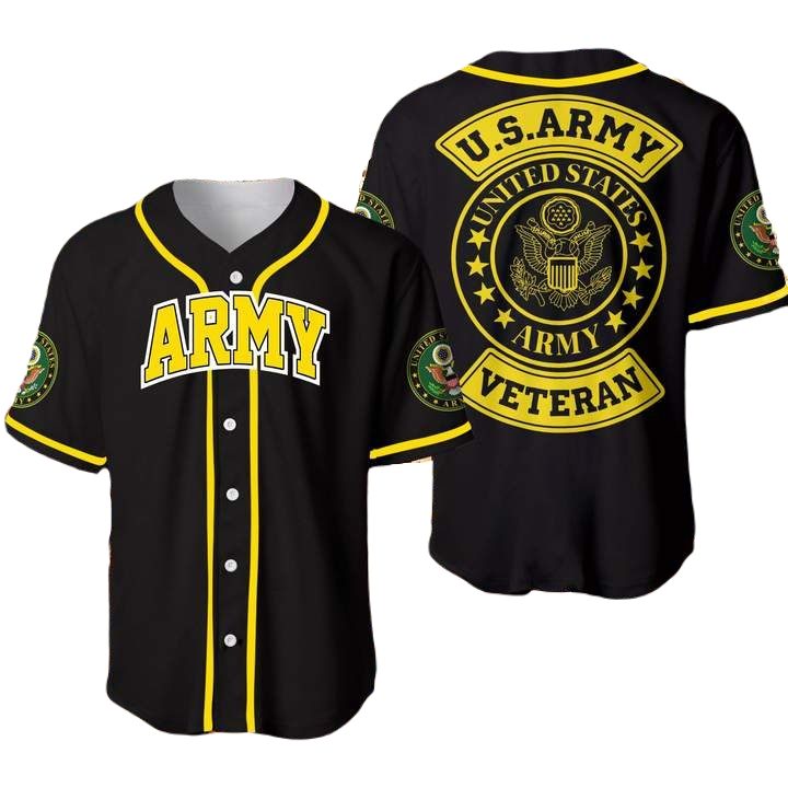 U.S. Army Veteran Baseball Jersey - Proud Military Apparel For Men &amp; Women