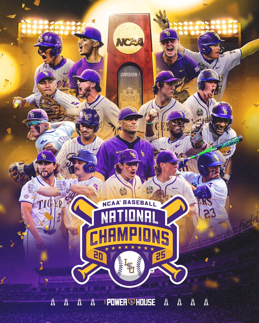 LSU 2025 World Series Champions Limited Jersey - Stitched