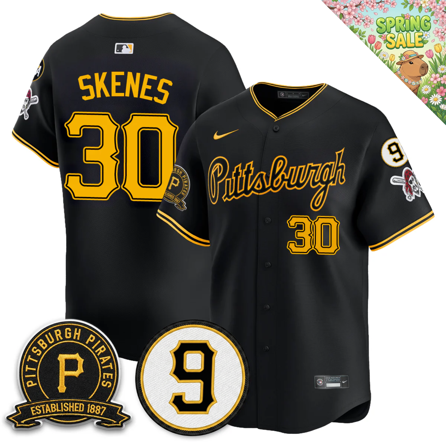 PIT Memories Vapor Limited Jersey - Bill Mazeroski & EST 1887 Patch - Stitched