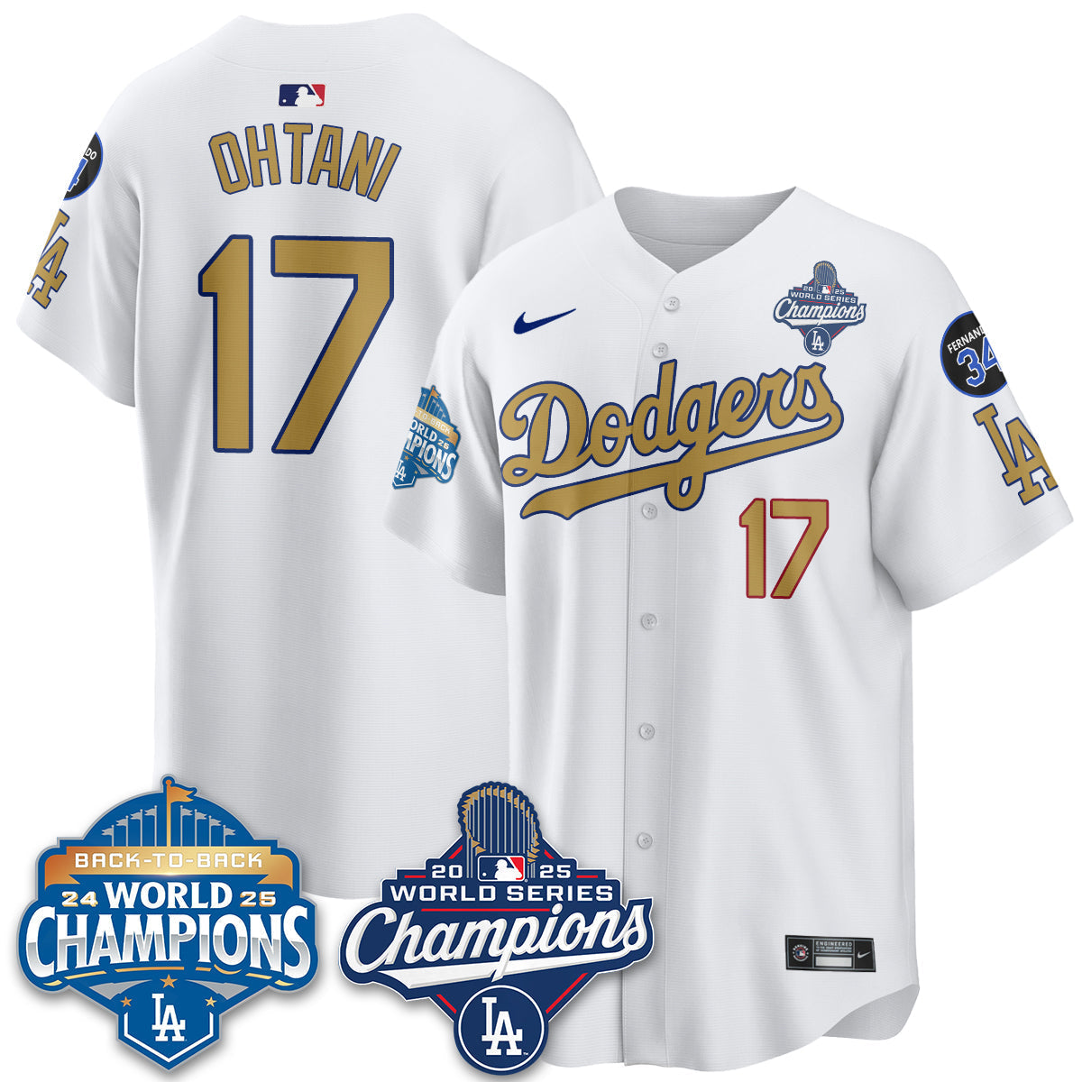 LAD 2025 World Series Champions Jersey - Stitched N2